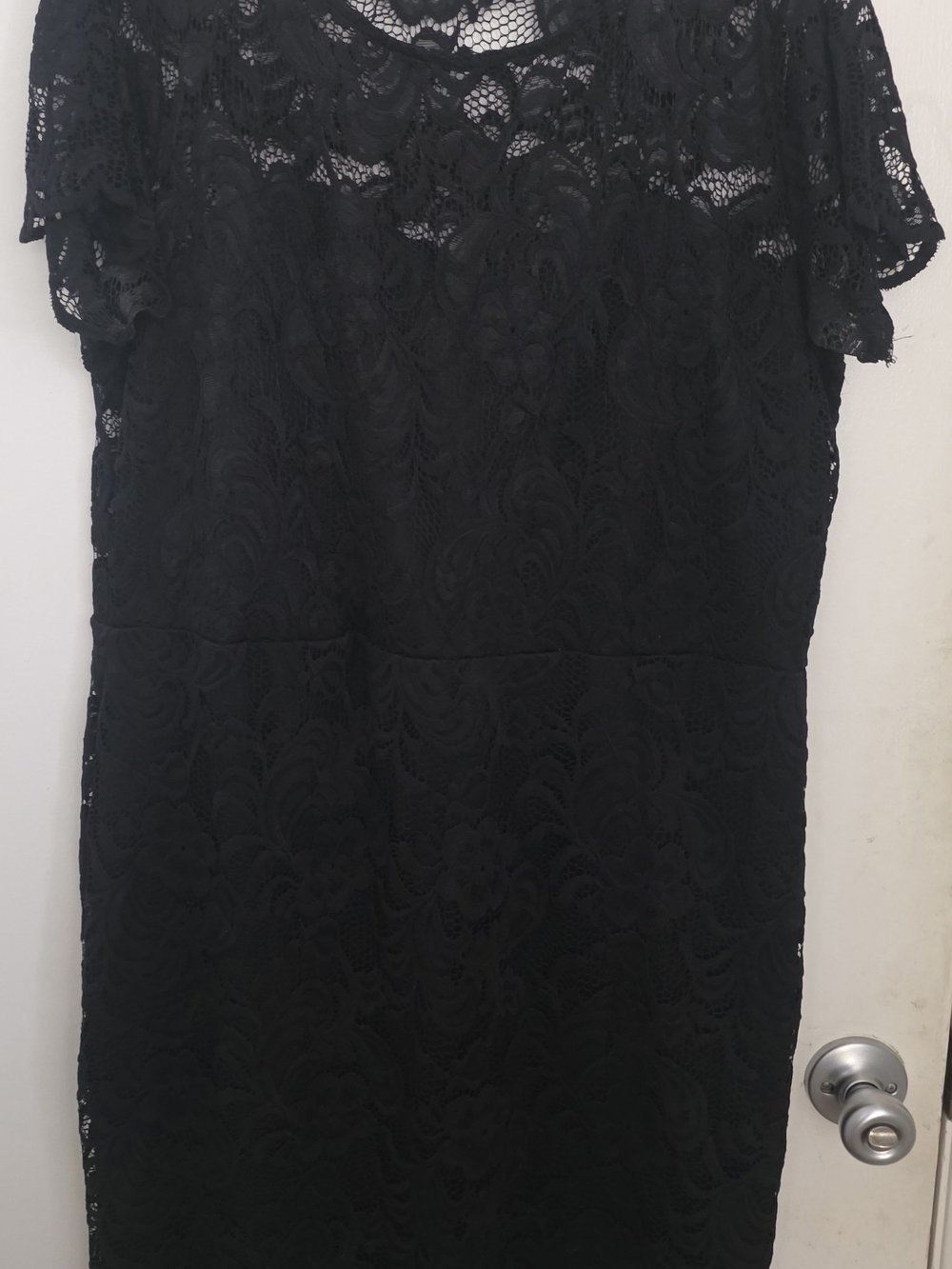 Ambiance Black Lace Midi Dress